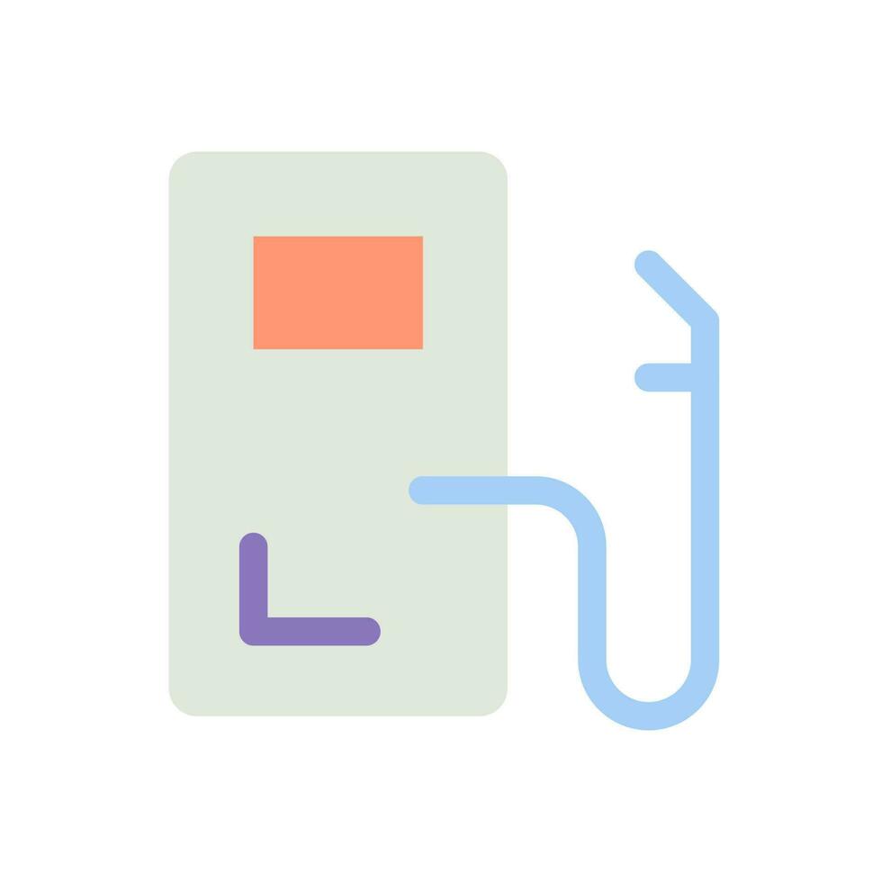 gaz station emplacement plat Couleur ui icône. trouver de l'essence, diesel carburant. chercher pour endroit sur carte. Facile rempli élément pour mobile application. coloré solide pictogramme. vecteur isolé rgb illustration