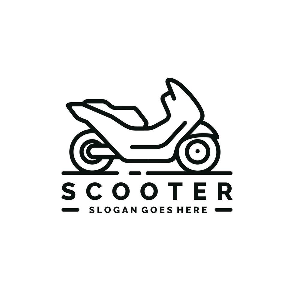 scooter moto logo conception vecteur illustration