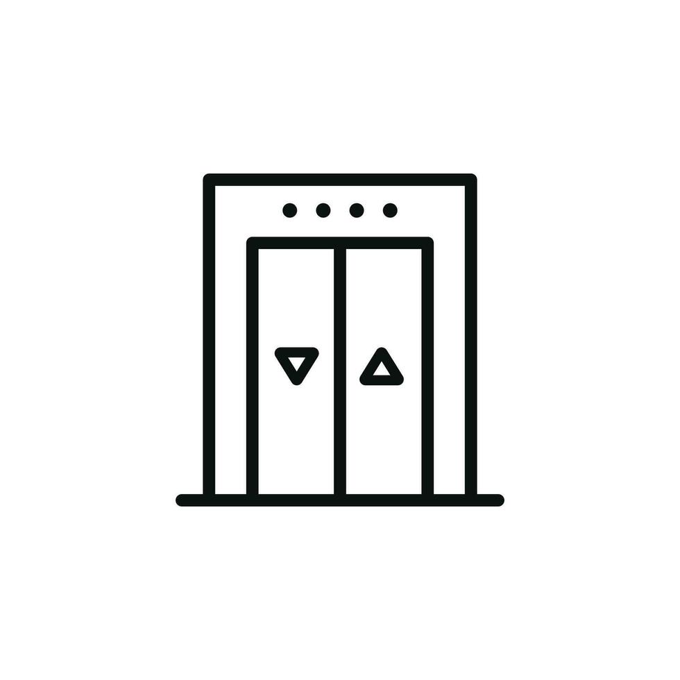 ascenseur ascenseur symbole icône isolé sur blanc Contexte vecteur