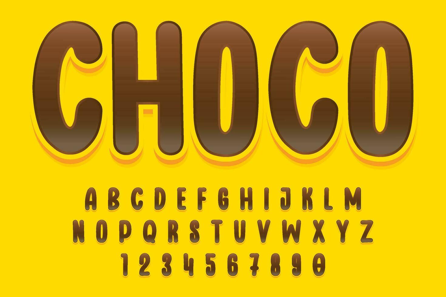 décoratif choco modifiable texte effet vecteur conception