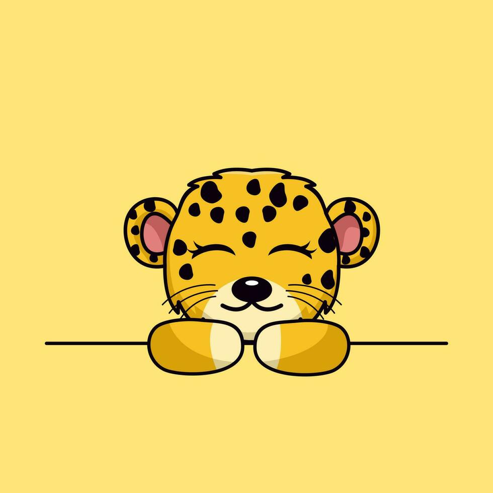 vecteur illustration de mignonne guépard animal