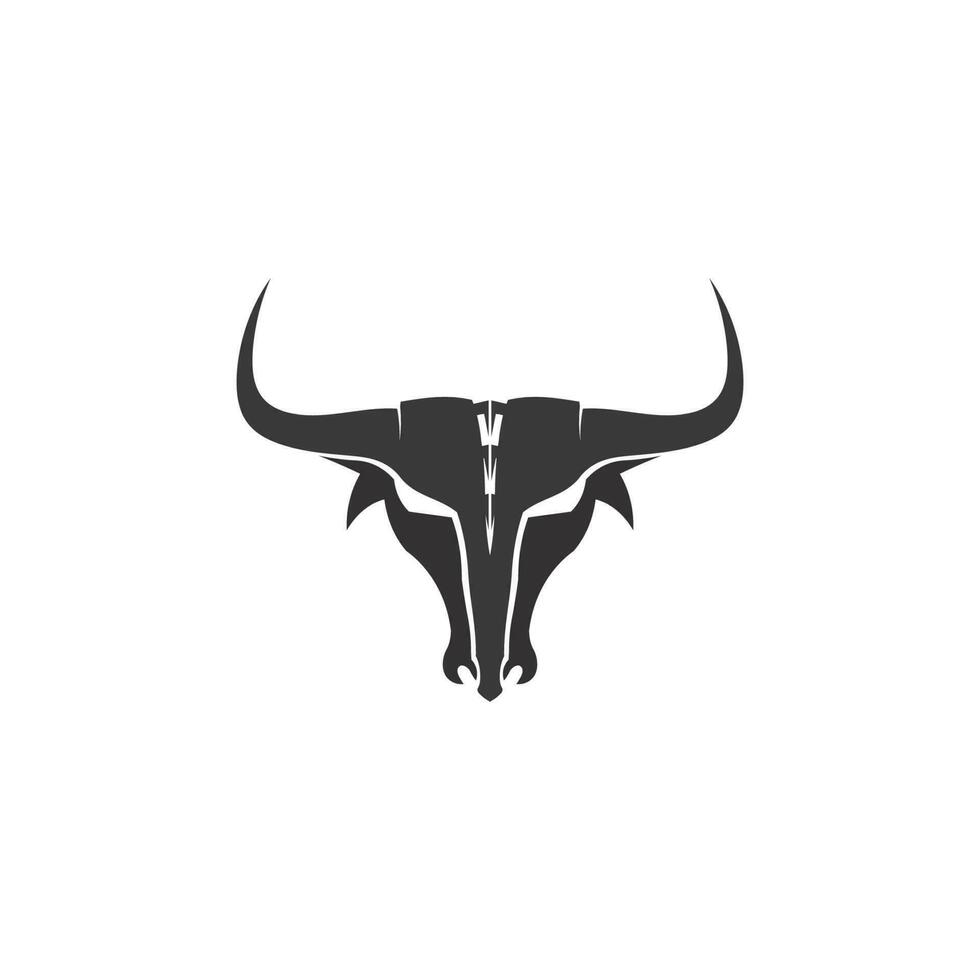 taureau corne et buffle logo et symboles app icônes modèle vecteur