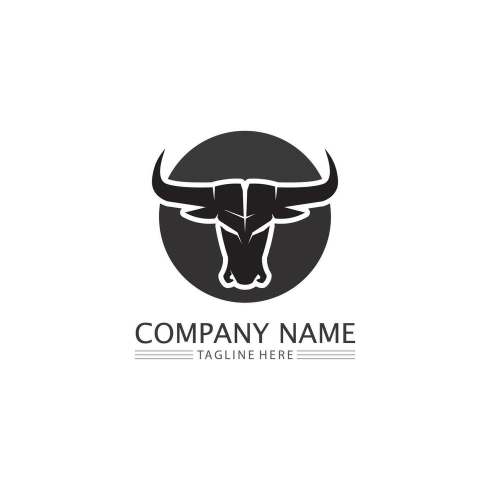 taureau buffle tête vache animal mascotte logo design vecteur pour sport corne buffle animal mammifères tête logo sauvage matador