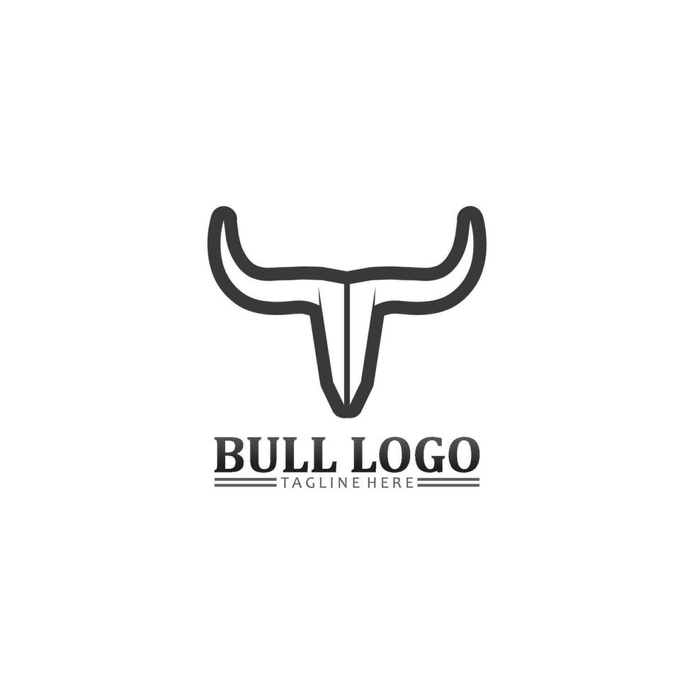 tête de buffle de taureau, vache, vecteur de conception de logo de mascotte animale pour buffle de corne de sport, animal, mammifères, logo de tête, sauvage, matador