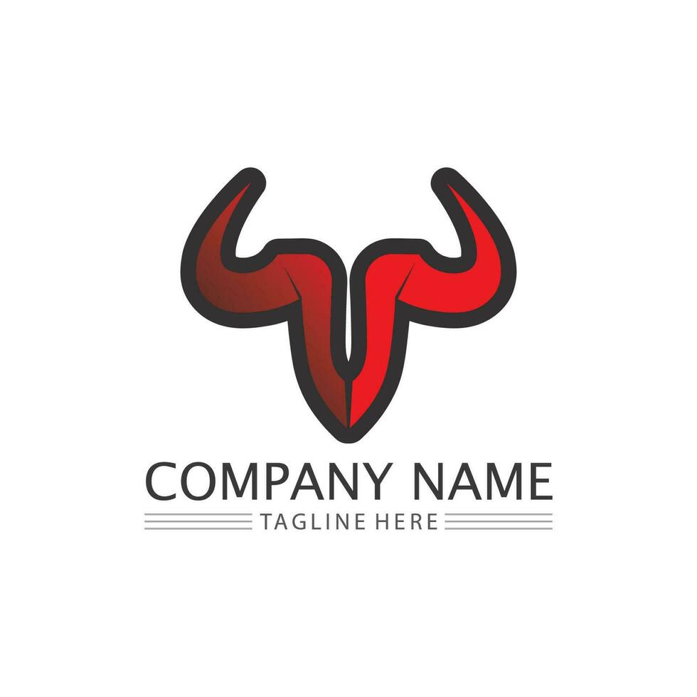 taureau buffle tête vache animal mascotte logo design vecteur pour sport corne buffle animal mammifères tête logo sauvage matador