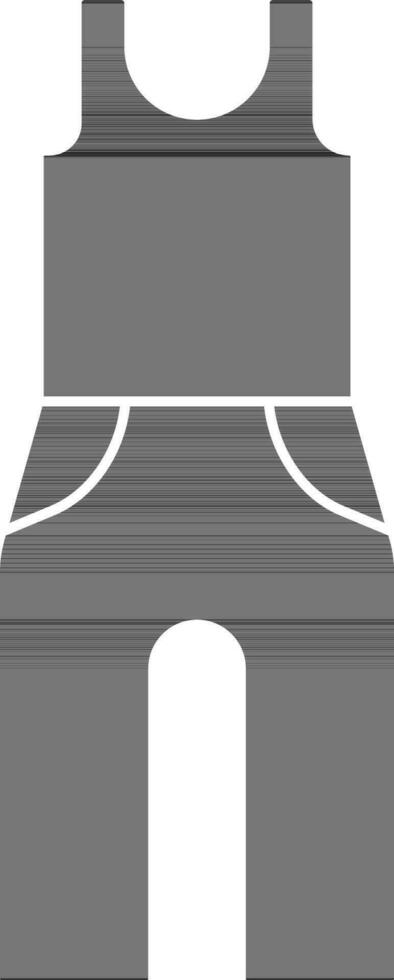 illustration de réservoir Haut et pantalon icône dans noir et blanc couleur. vecteur