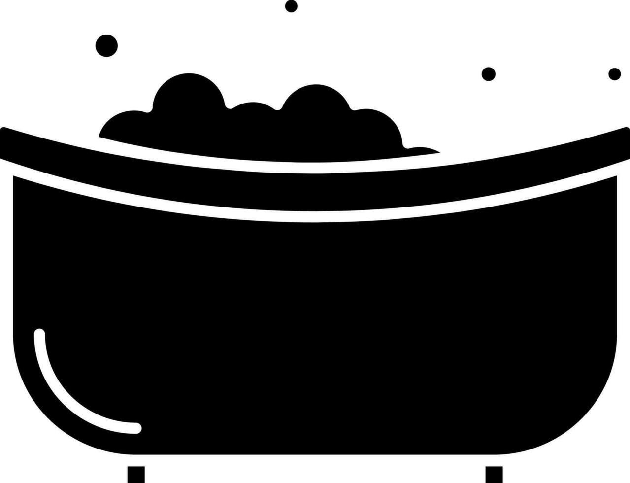 illustration de baignoire icône dans plat style. vecteur