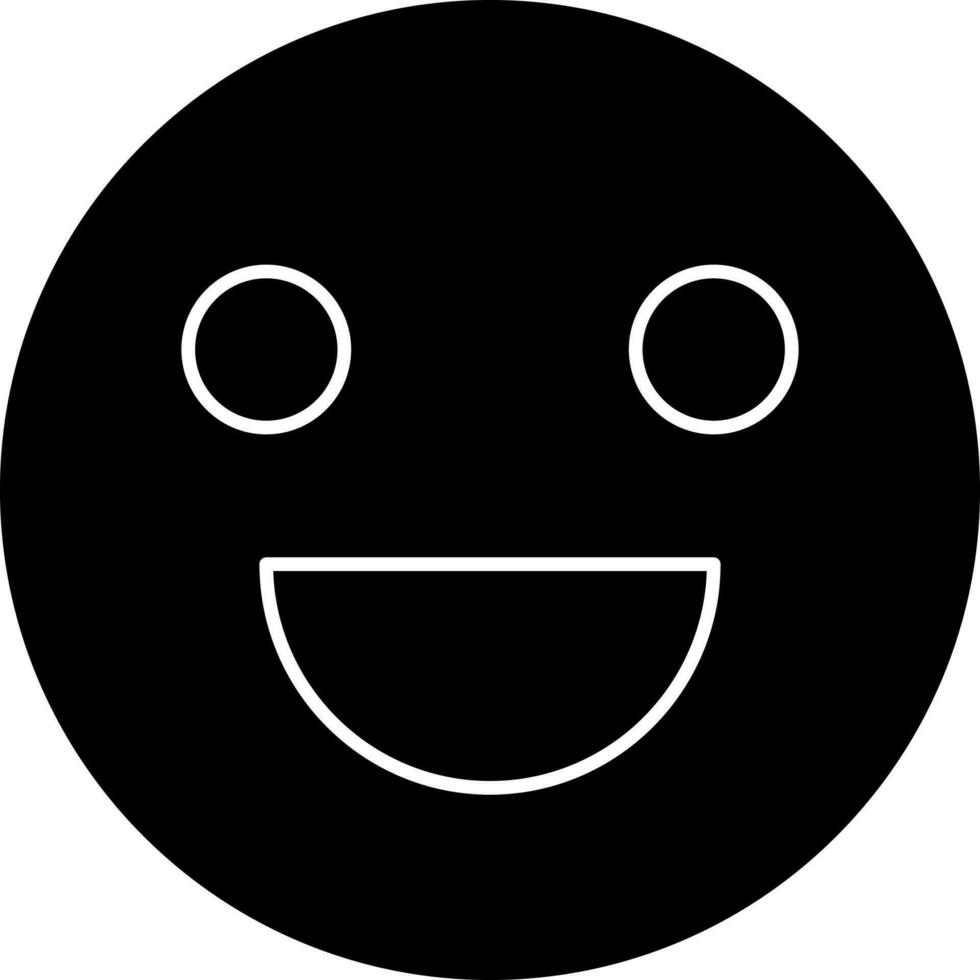 content emoji icône dans noir et blanc couleur. vecteur