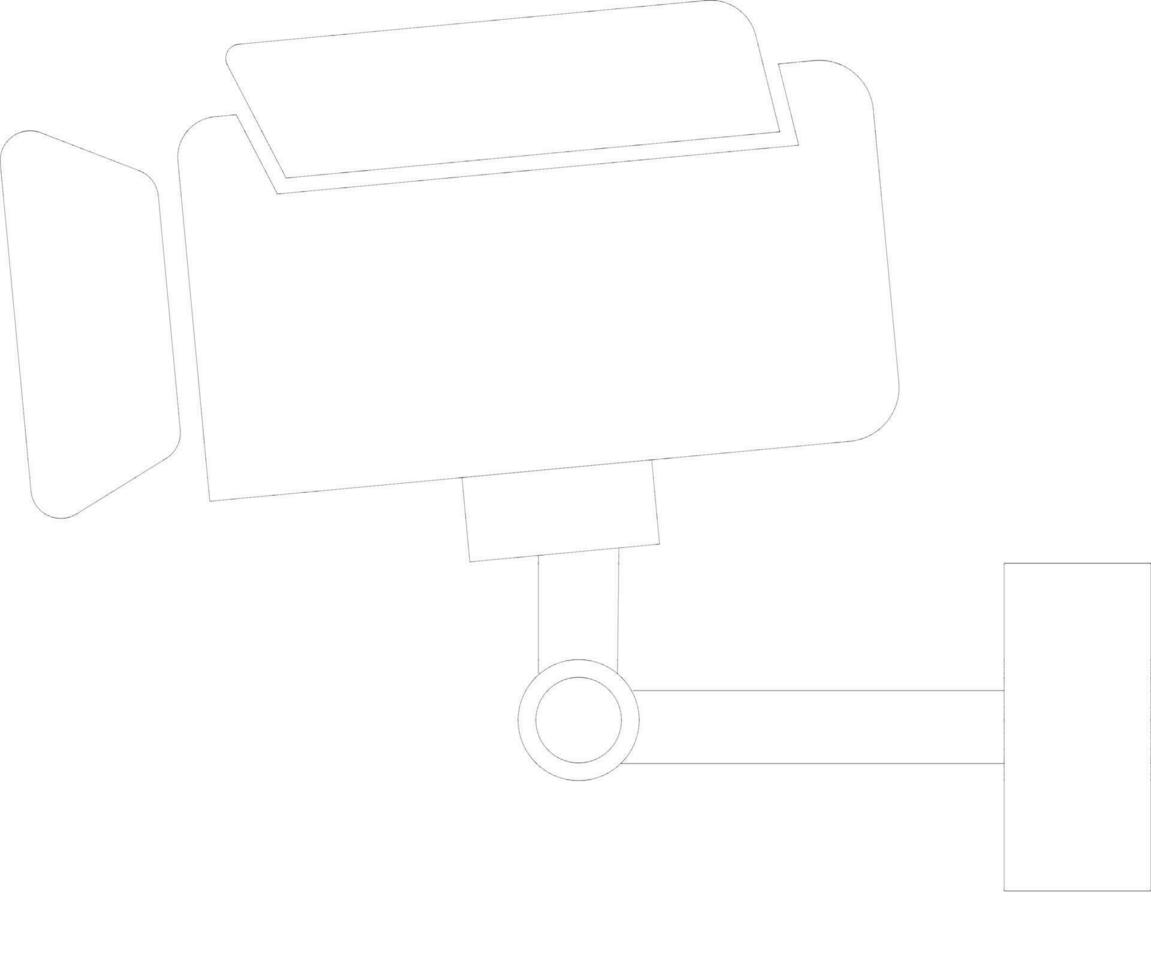 fermé circuit télévision vidéosurveillance caméra icône pour Sécurité concept. vecteur