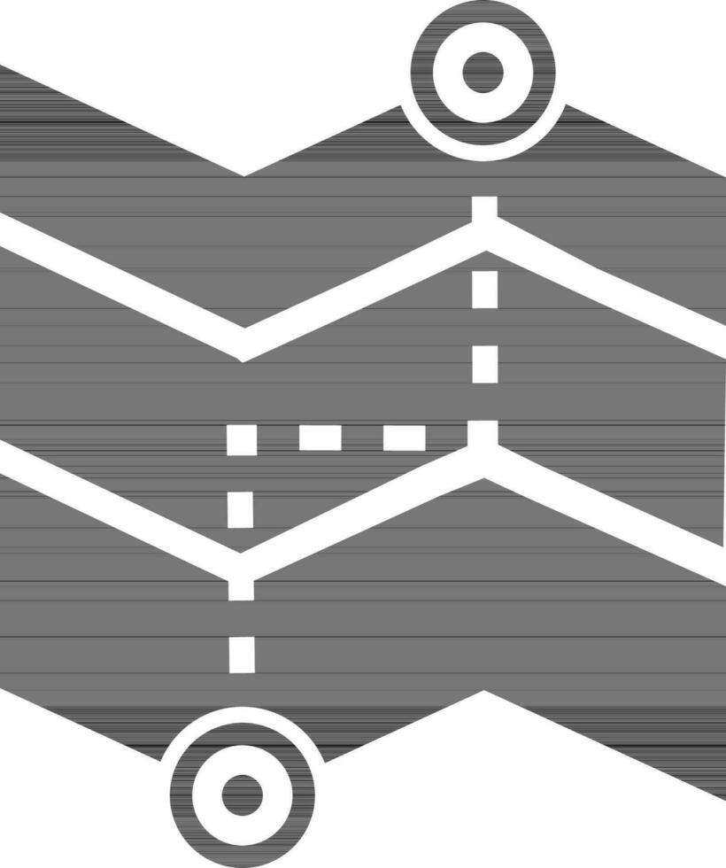 plat icône de emplacement éclaireur avec GPS signe. vecteur