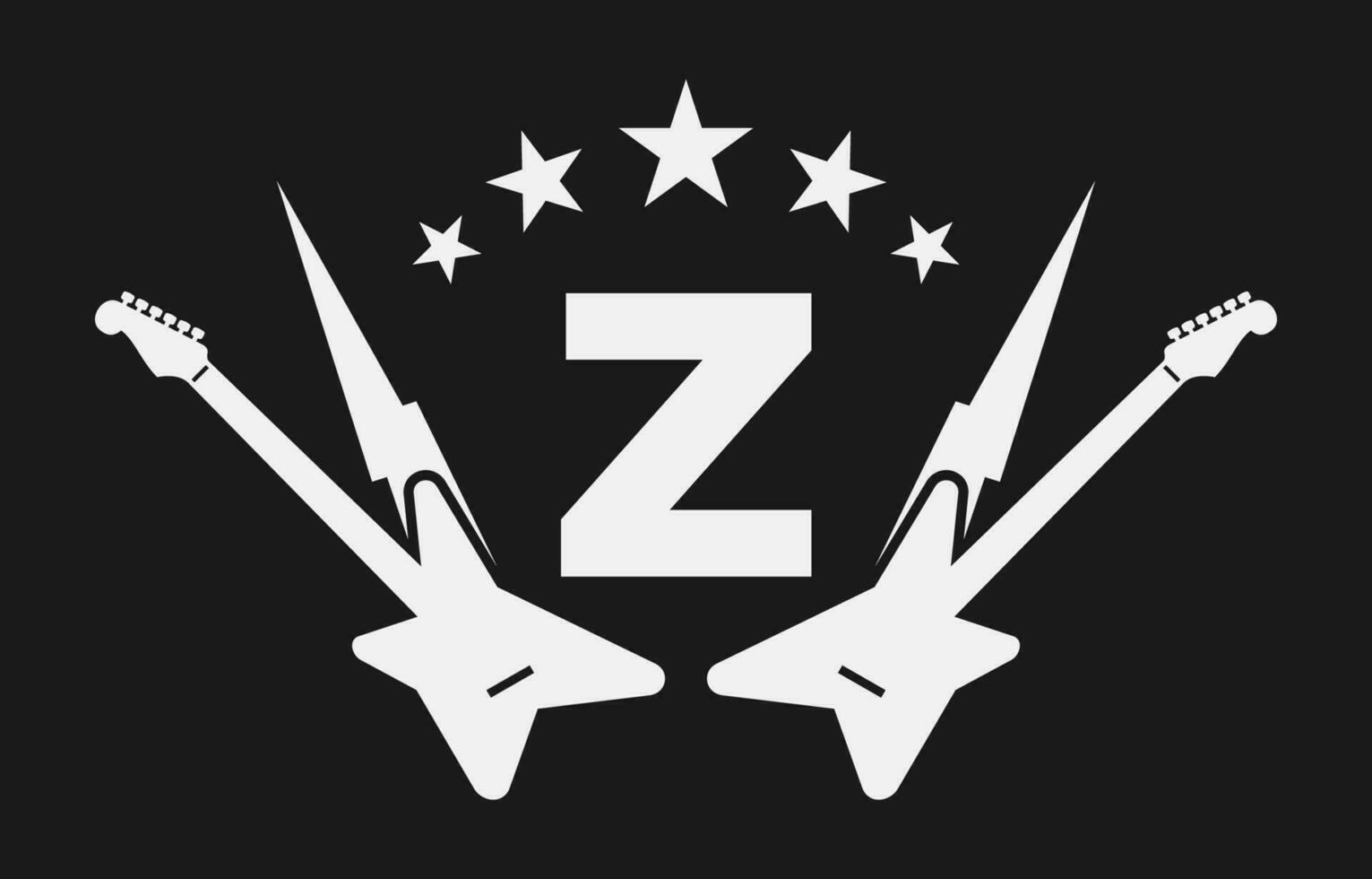 lettre z électrique guitare vecteur logo conception