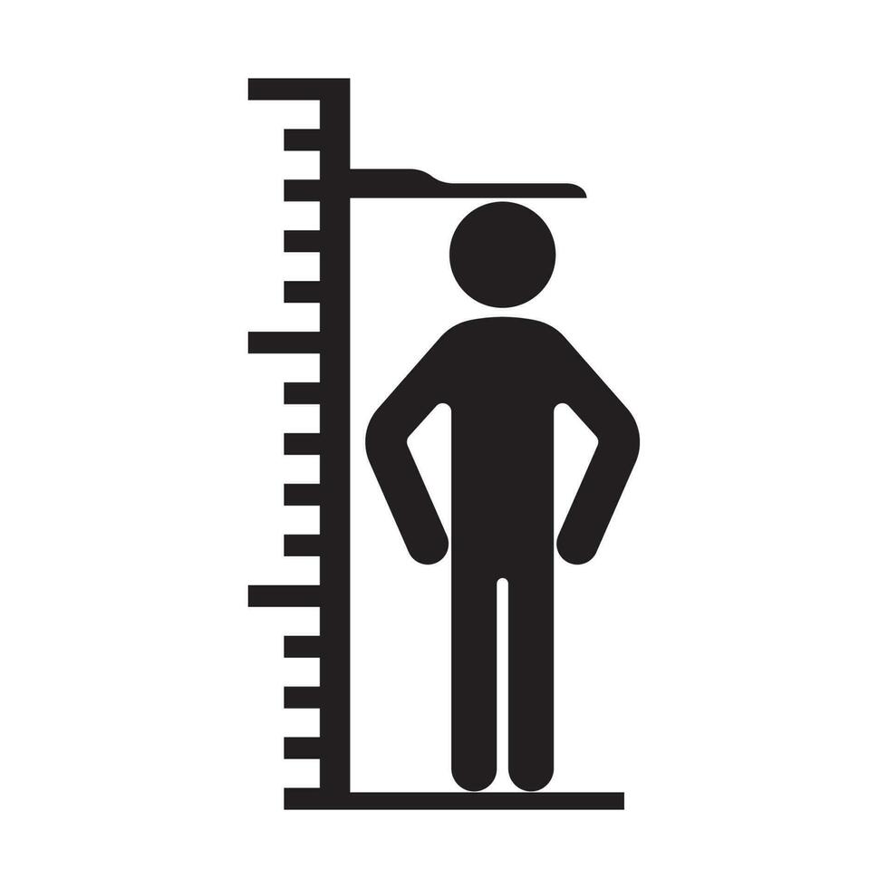 la taille mesure symbole icône, vecteur illustration conception modèle