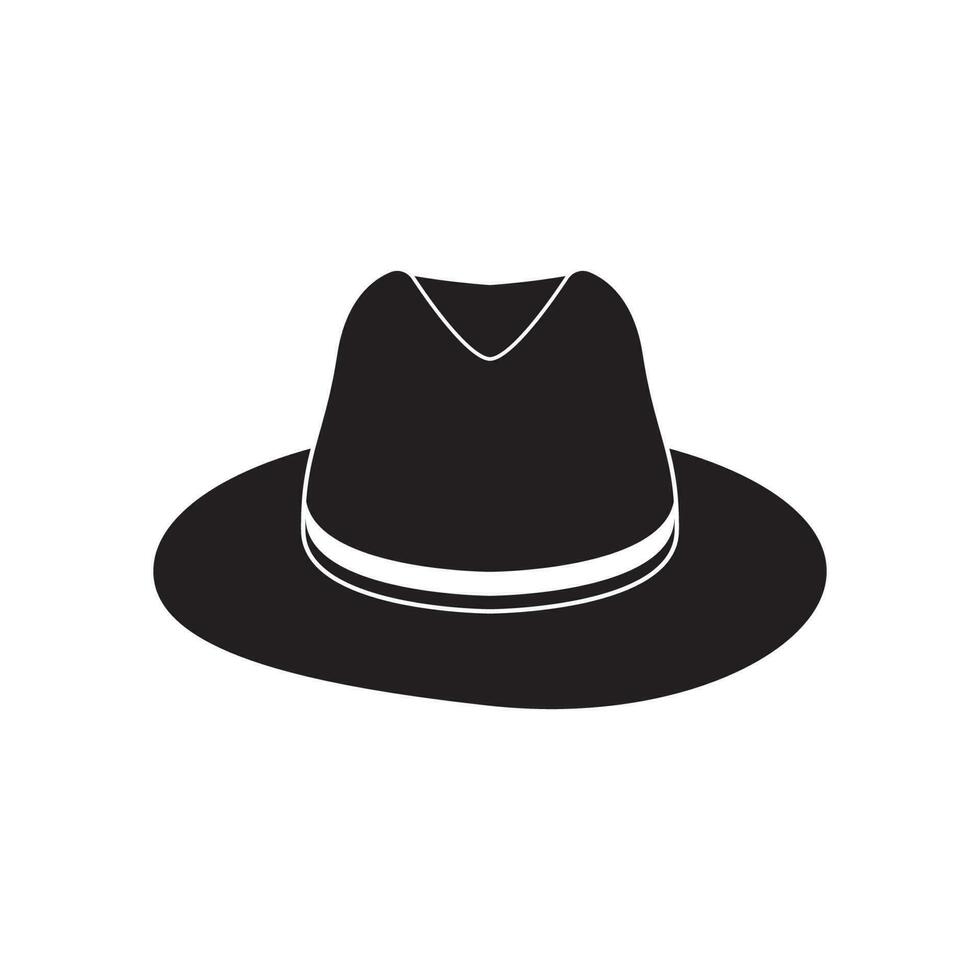 chapeau symbole icône, logo illustration conception modèle. vecteur