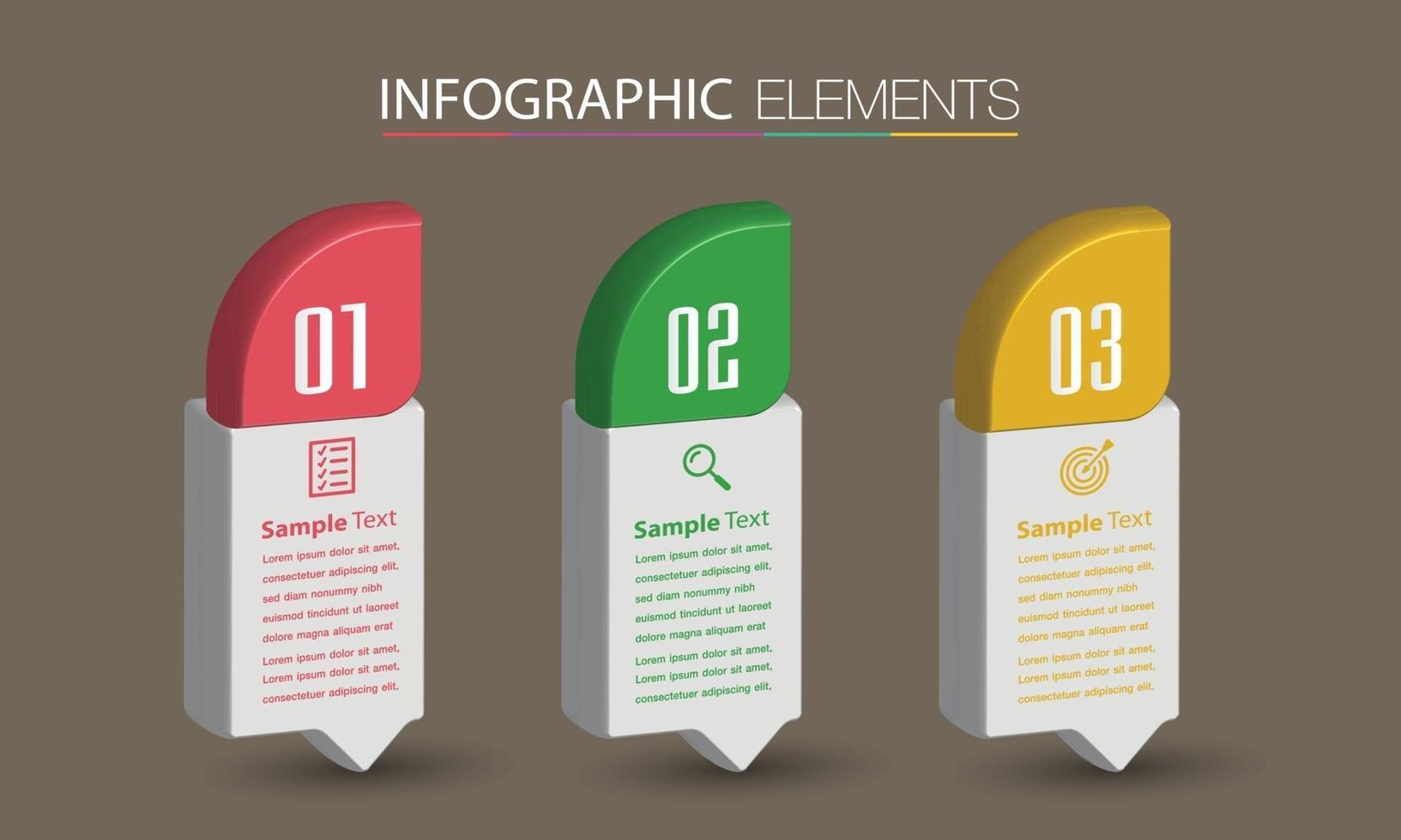 infographie de bannière de modèle de zone de texte moderne vecteur