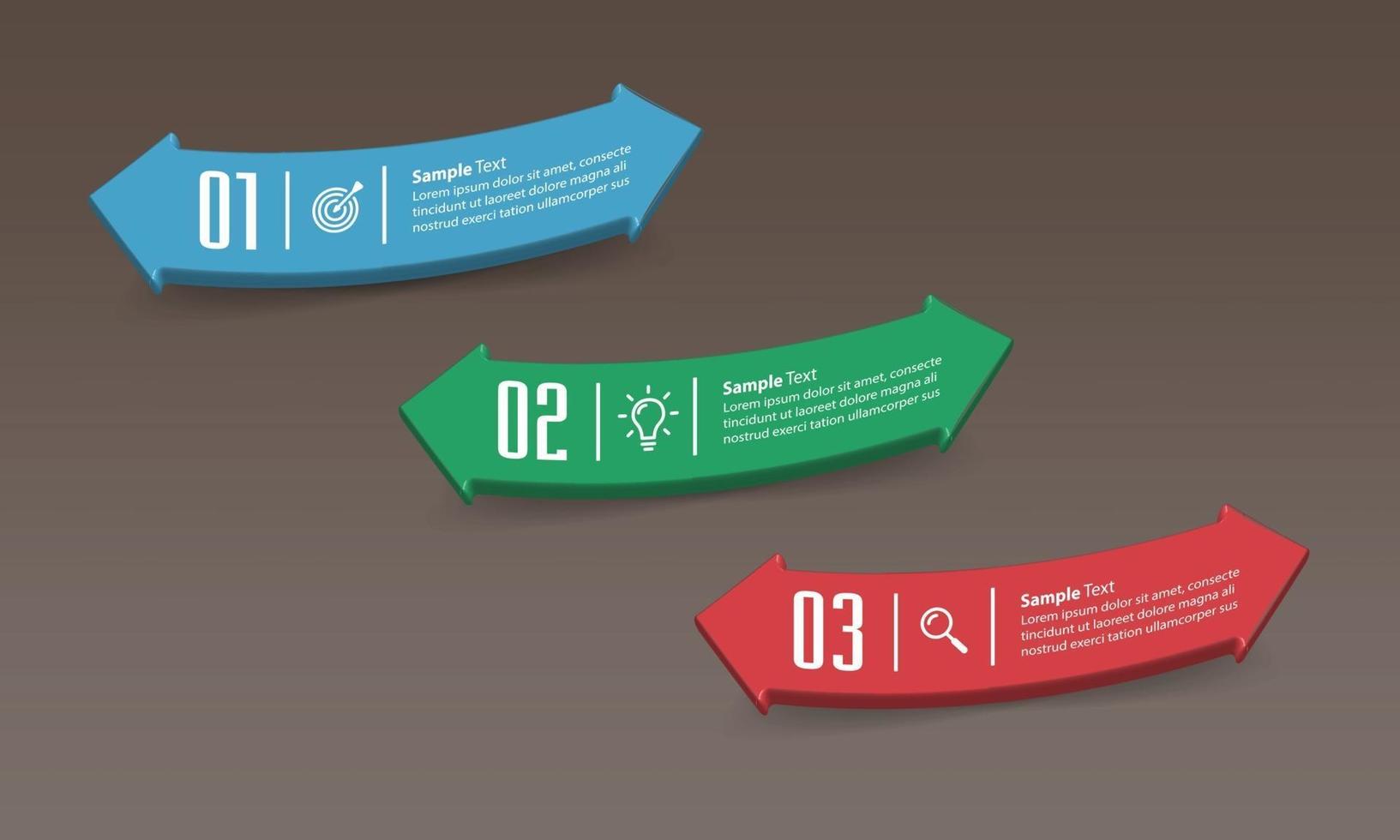 infographie de bannière de modèle de zone de texte moderne vecteur