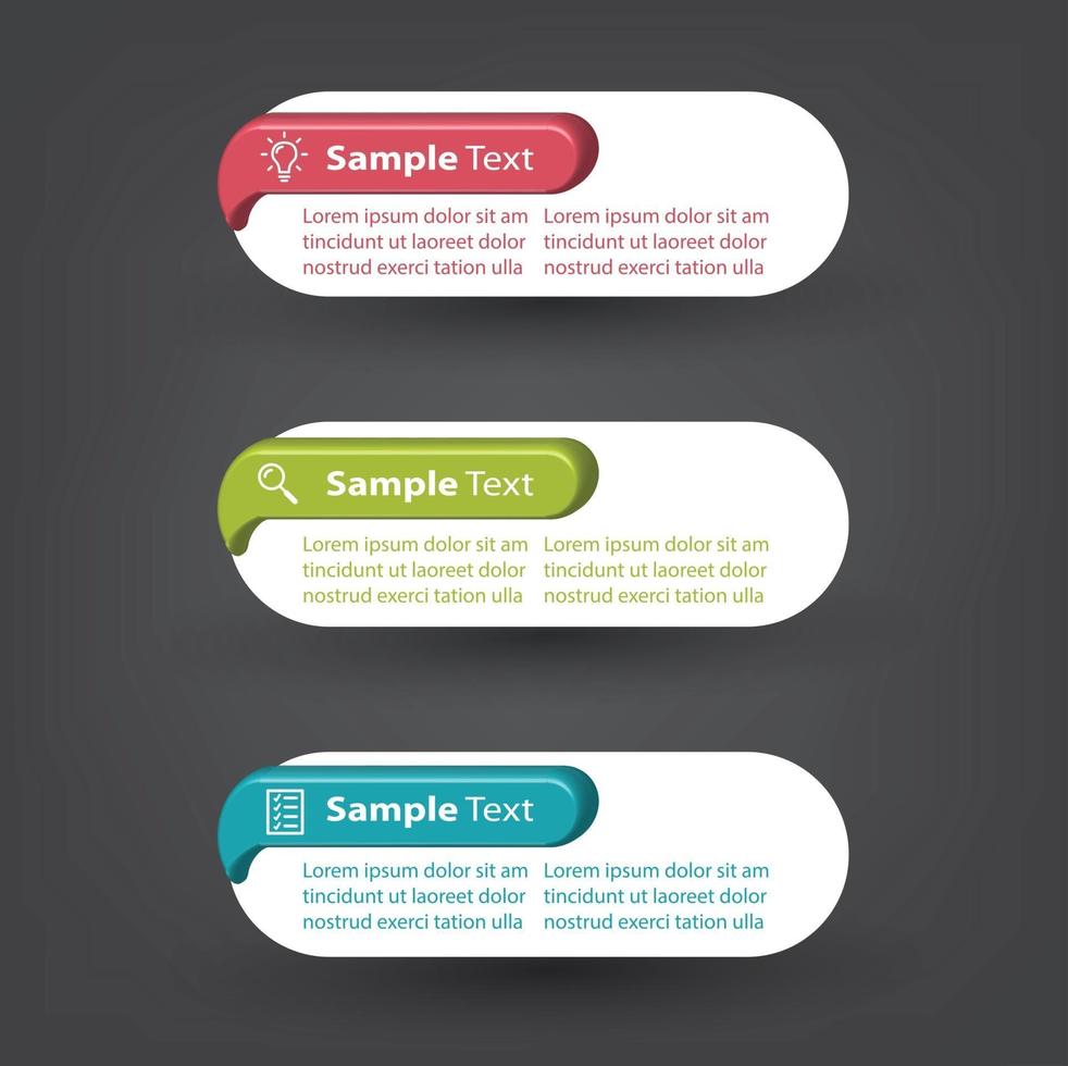 infographie de bannière de modèle de zone de texte moderne vecteur