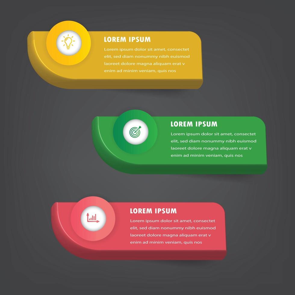 infographie de bannière de modèle de zone de texte moderne vecteur