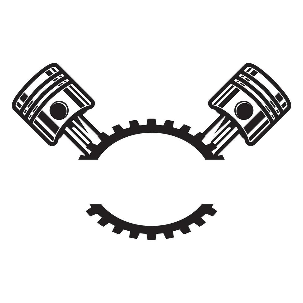 piston icône logo vecteur illustration conception modèle