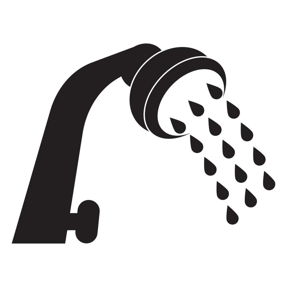 douche icône, logo illustration conception modèle. vecteur