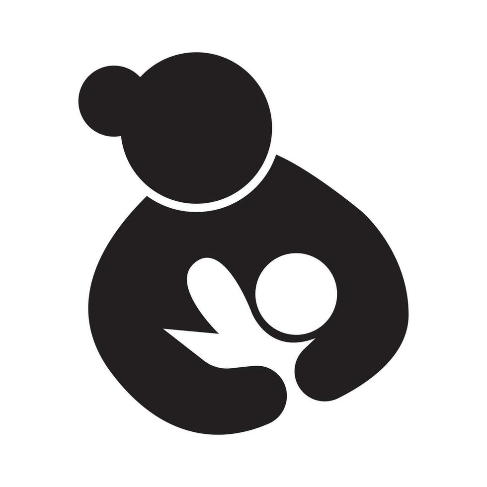 allaitement maternel mère pièce symbole icône, vecteur illustration conception modèle