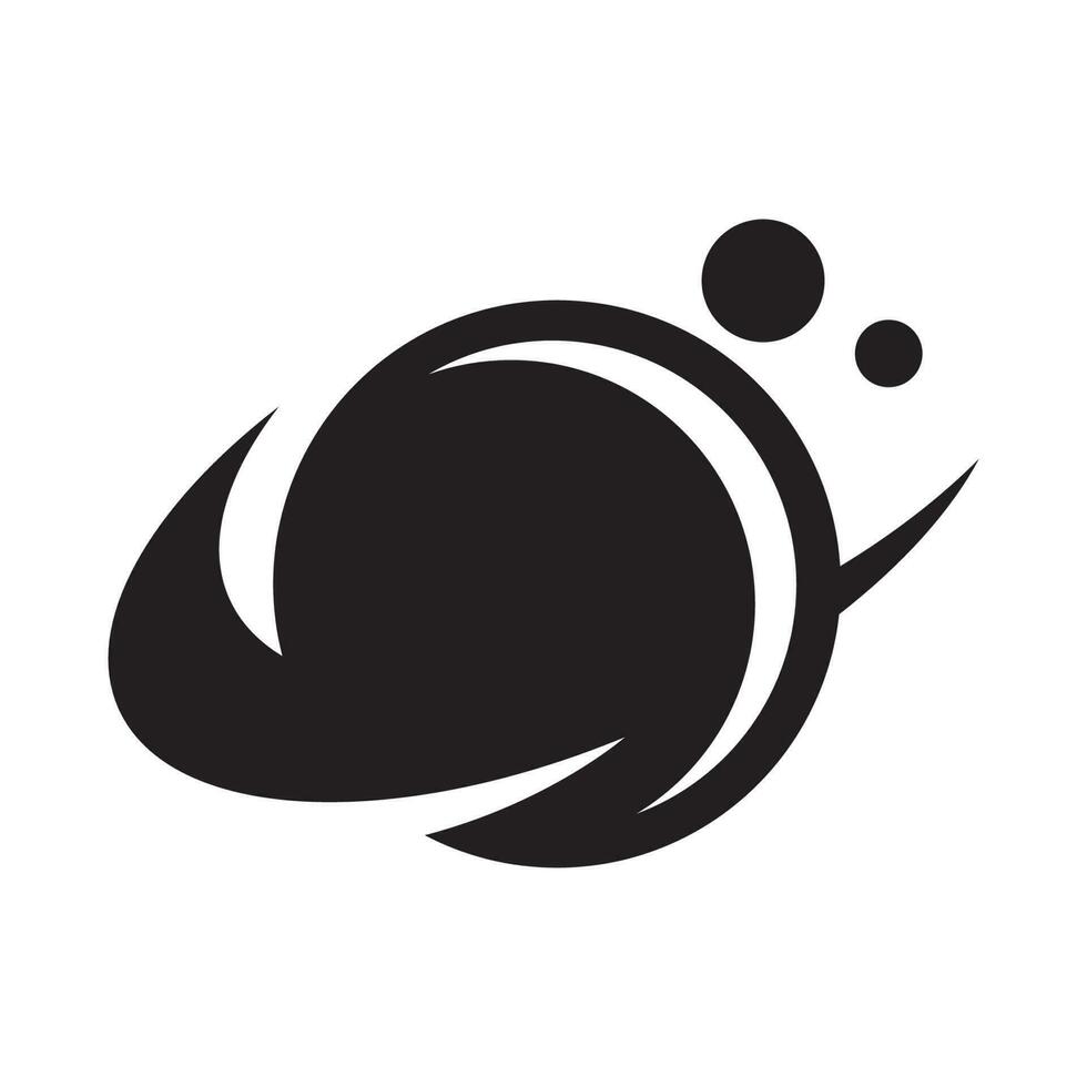 planète symbole icône, logo vecteur illustration conception modèle