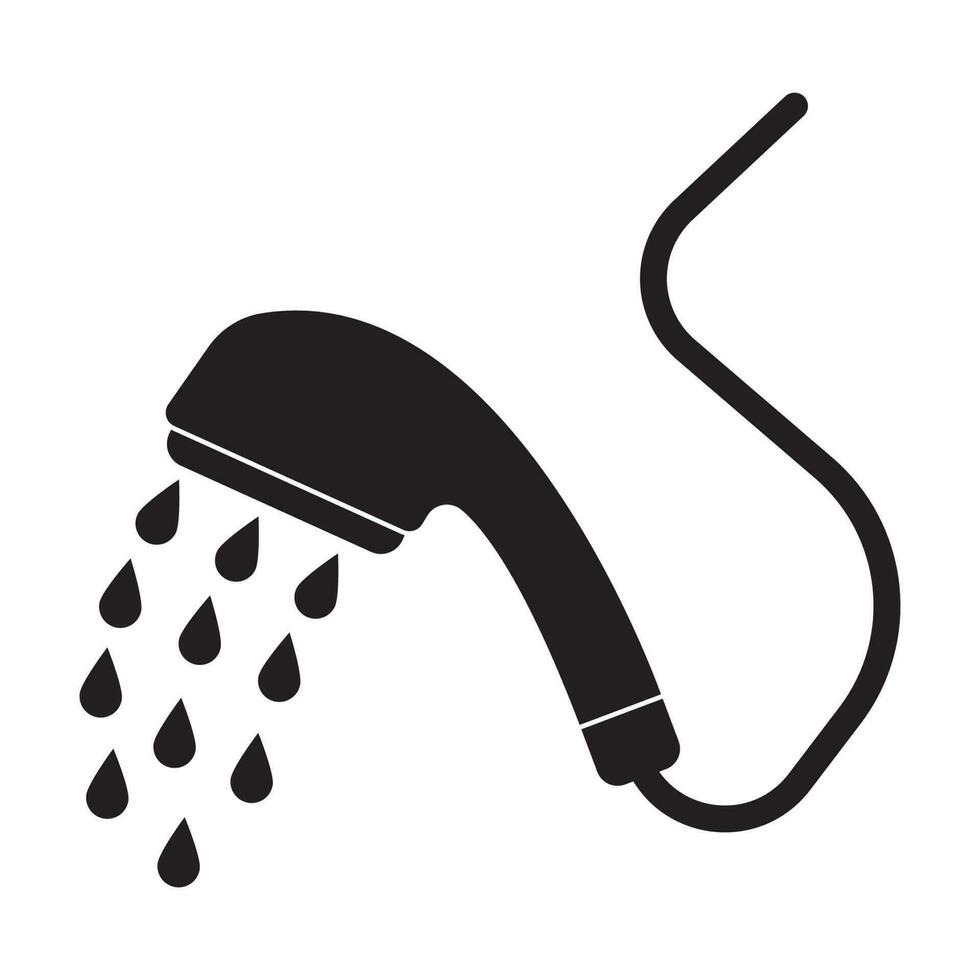 douche icône, logo illustration conception modèle. vecteur