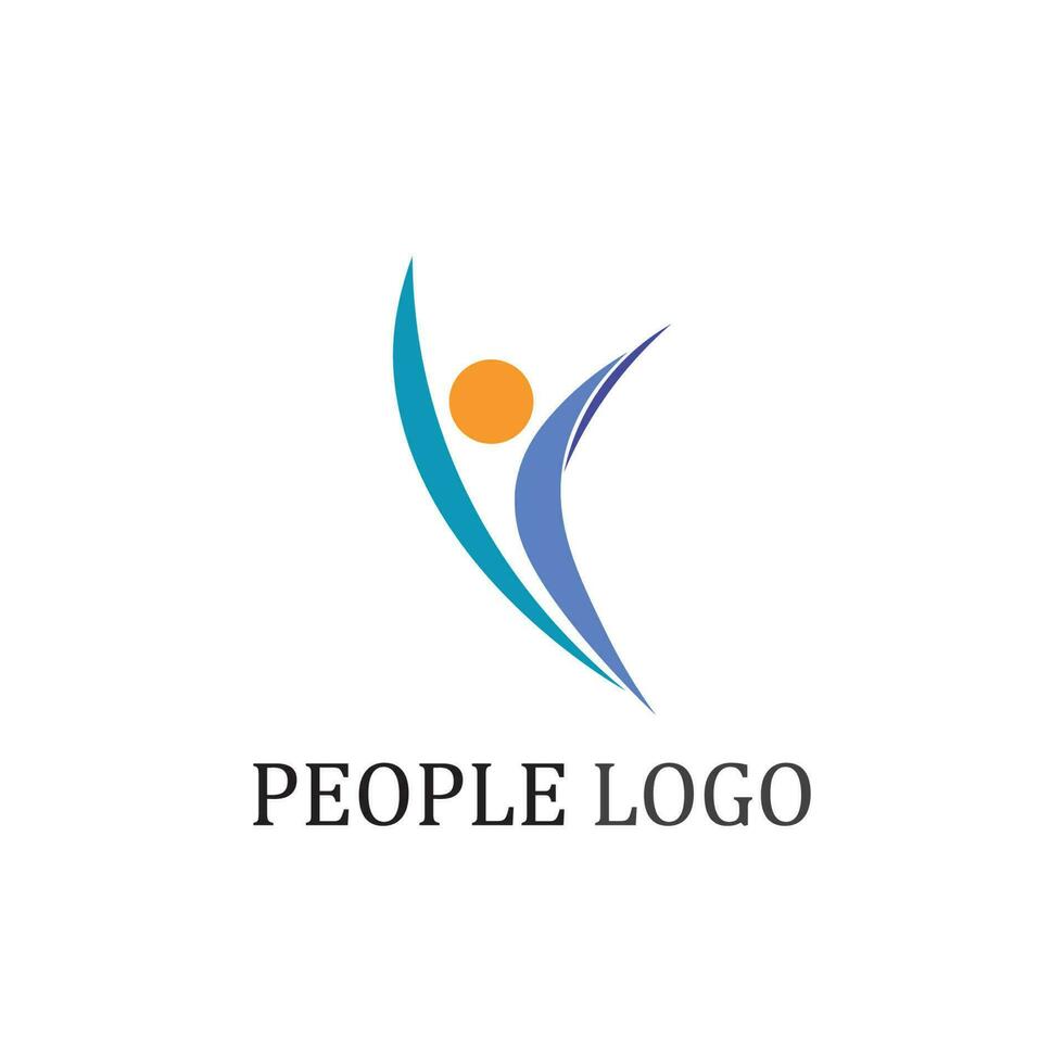 logo de personnes, équipe, succès, travail de personnes, groupe et communauté, vecteur de logo d'entreprise et d'entreprise et soins de conception, icône de la famille logo de réussite