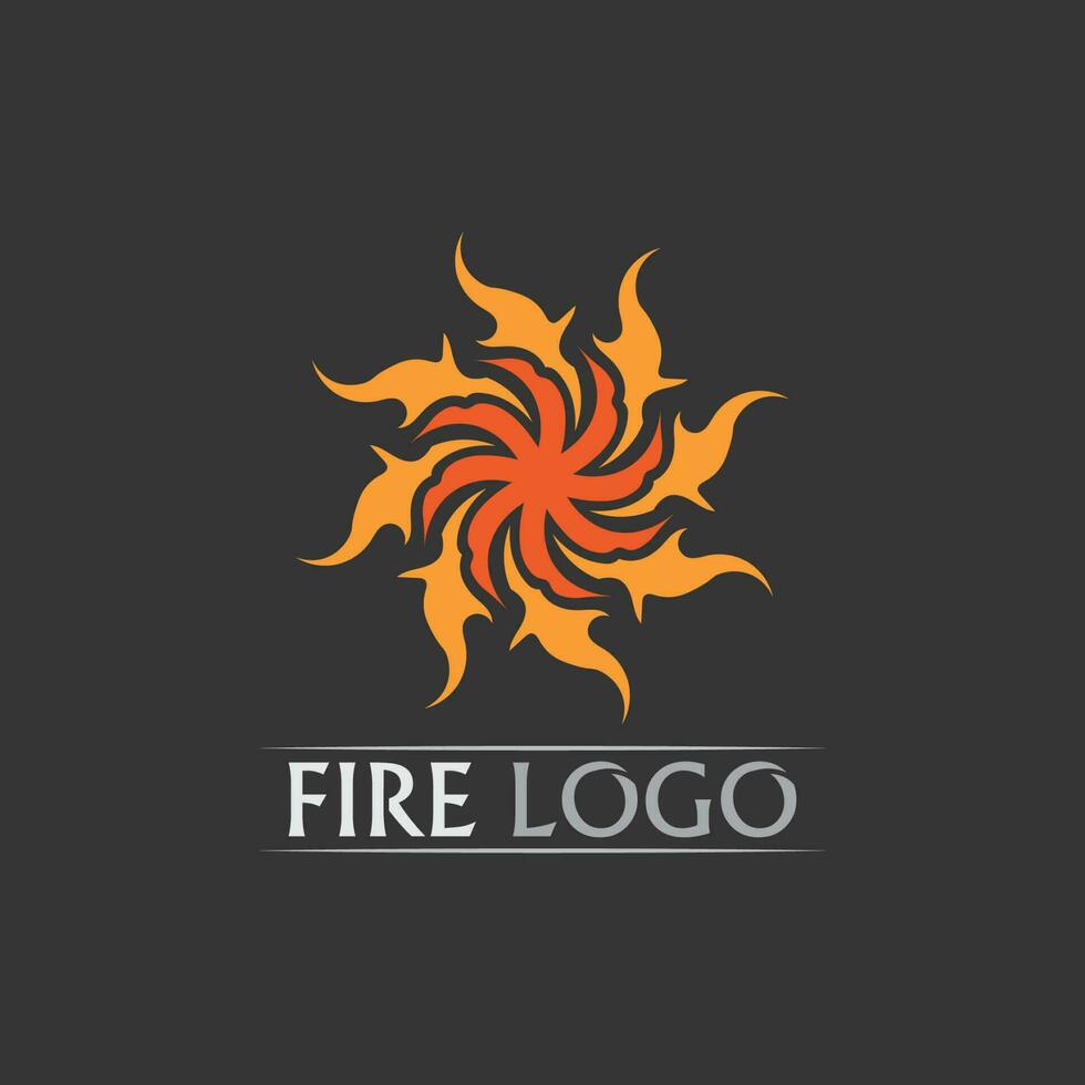 logo et icône de feu, énergie de conception d'illustration de flamme de vecteur d'élément enflammé chaud, chaud, avertissement, signe de cuisson, logo, icône, lumière, chaleur de puissance