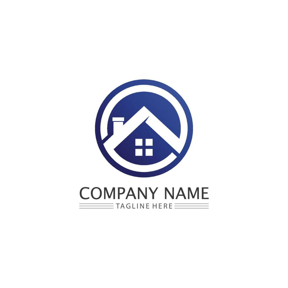 logo de maison de construction, logo de maison, architecture, icône, résidence et ville, ville, conception et fenêtre, domaine, logo d'entreprise, maison vectorielle vecteur