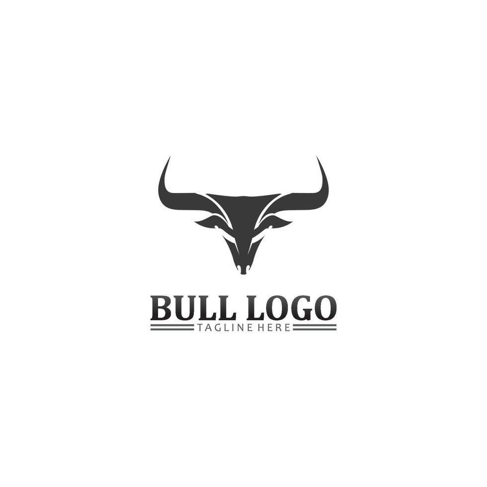 tête de buffle de taureau, vache, vecteur de conception de logo de mascotte animale pour buffle de corne de sport, animal, mammifères, logo de tête, sauvage, matador