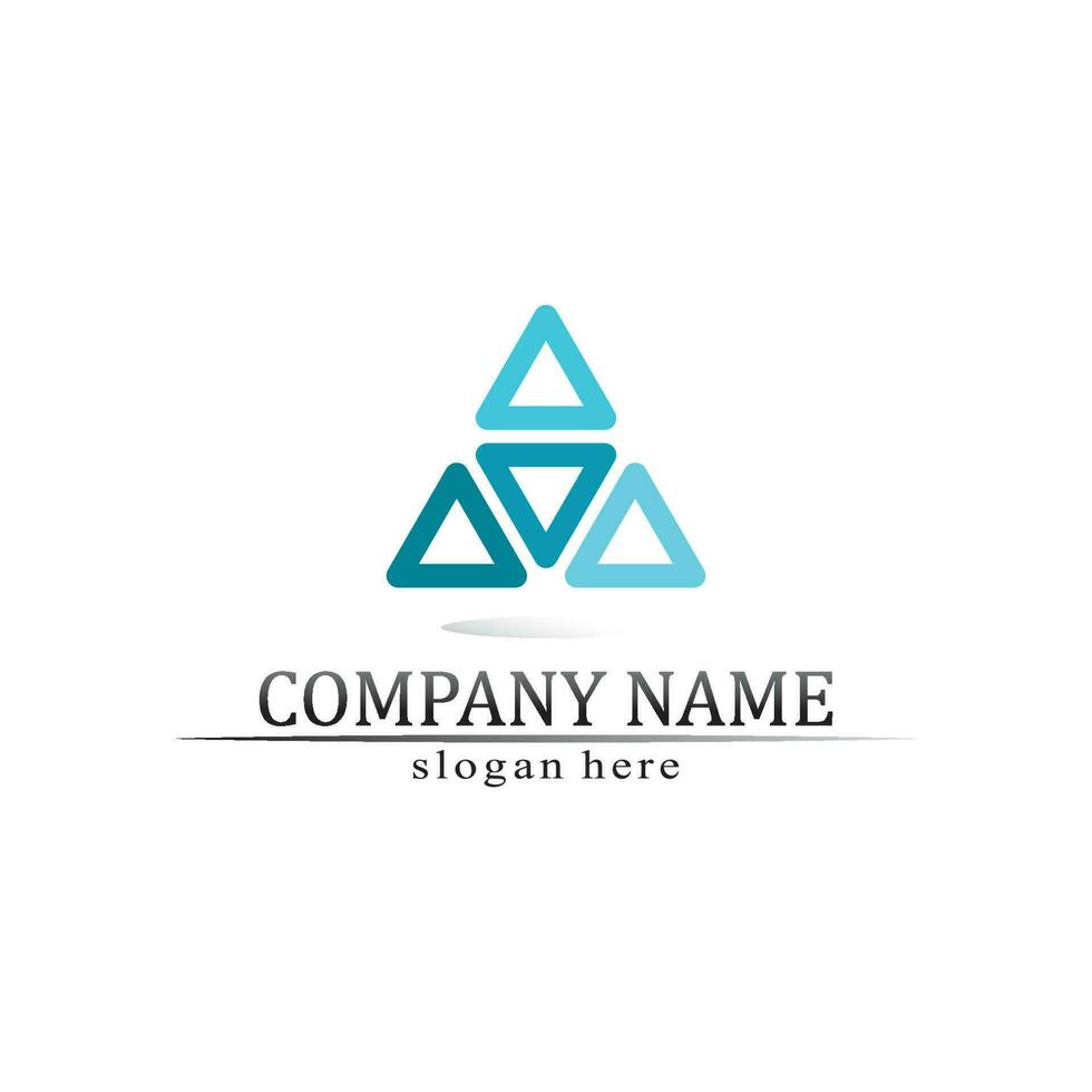 création de logo triangle pyramide et symbole vectoriel égyptien et entreprise de logo