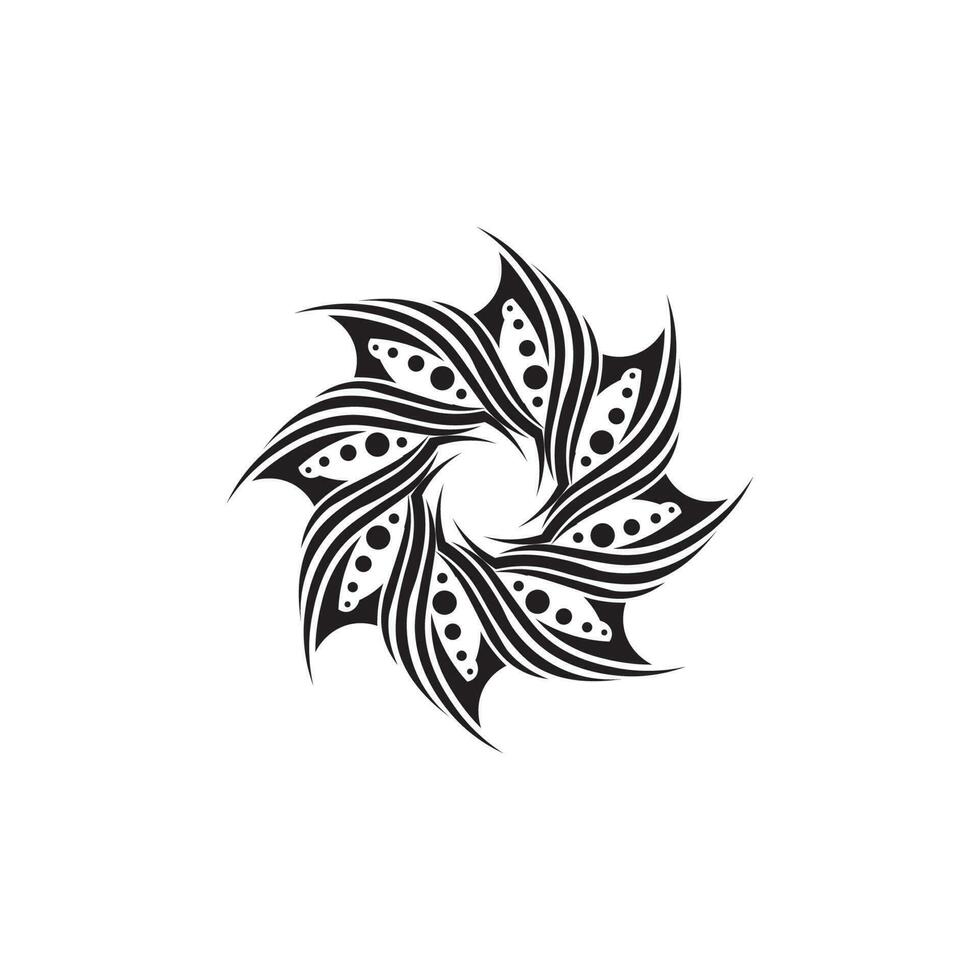 tribal, classique, noir, tatouage ethnique icône vector illustration design logo