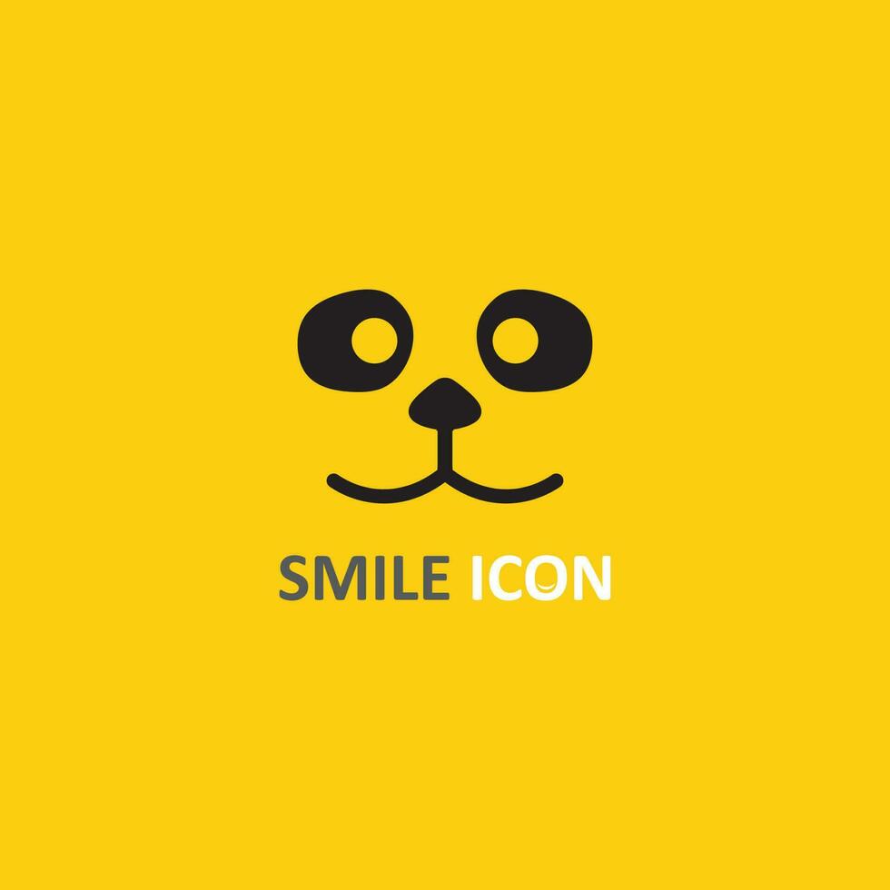 icône de sourire, sourire, conception de vecteur de logo entreprise d'émoticône heureuse, conception drôle et bonheur d'emoji de vecteur