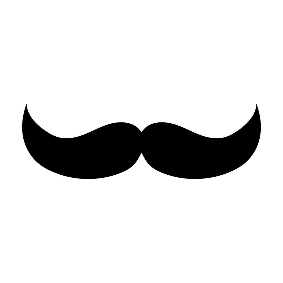 moustache silhouette pour père journée ou décoration vecteur