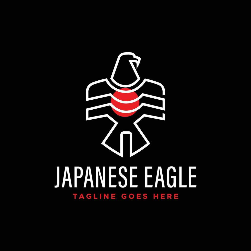 vecteur moderne Japonais Aigle logo conception modèle