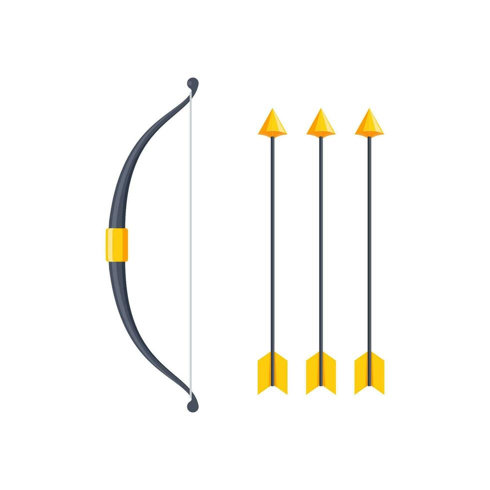 arc et La Flèche vecteur isolé sur blanc Contexte