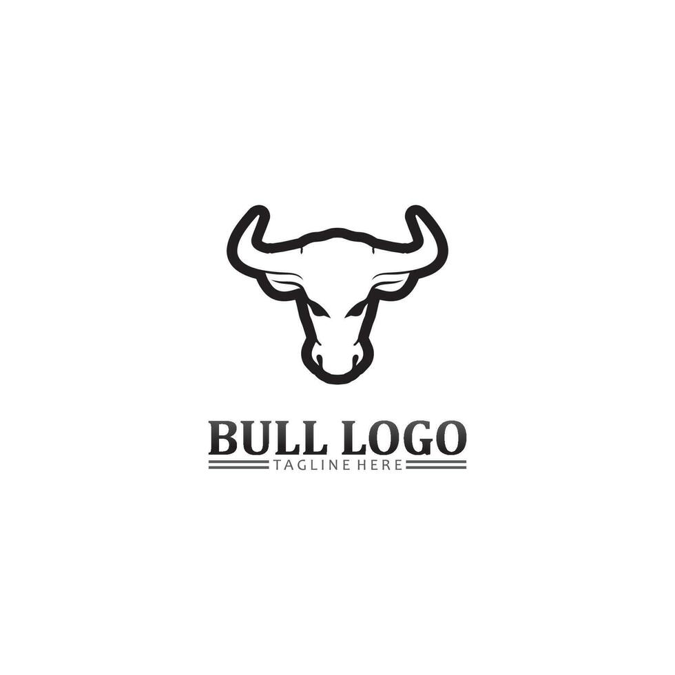 tête de buffle de taureau, vache, vecteur de conception de logo de mascotte animale pour buffle de corne de sport, animal, mammifères, logo de tête, sauvage, matador