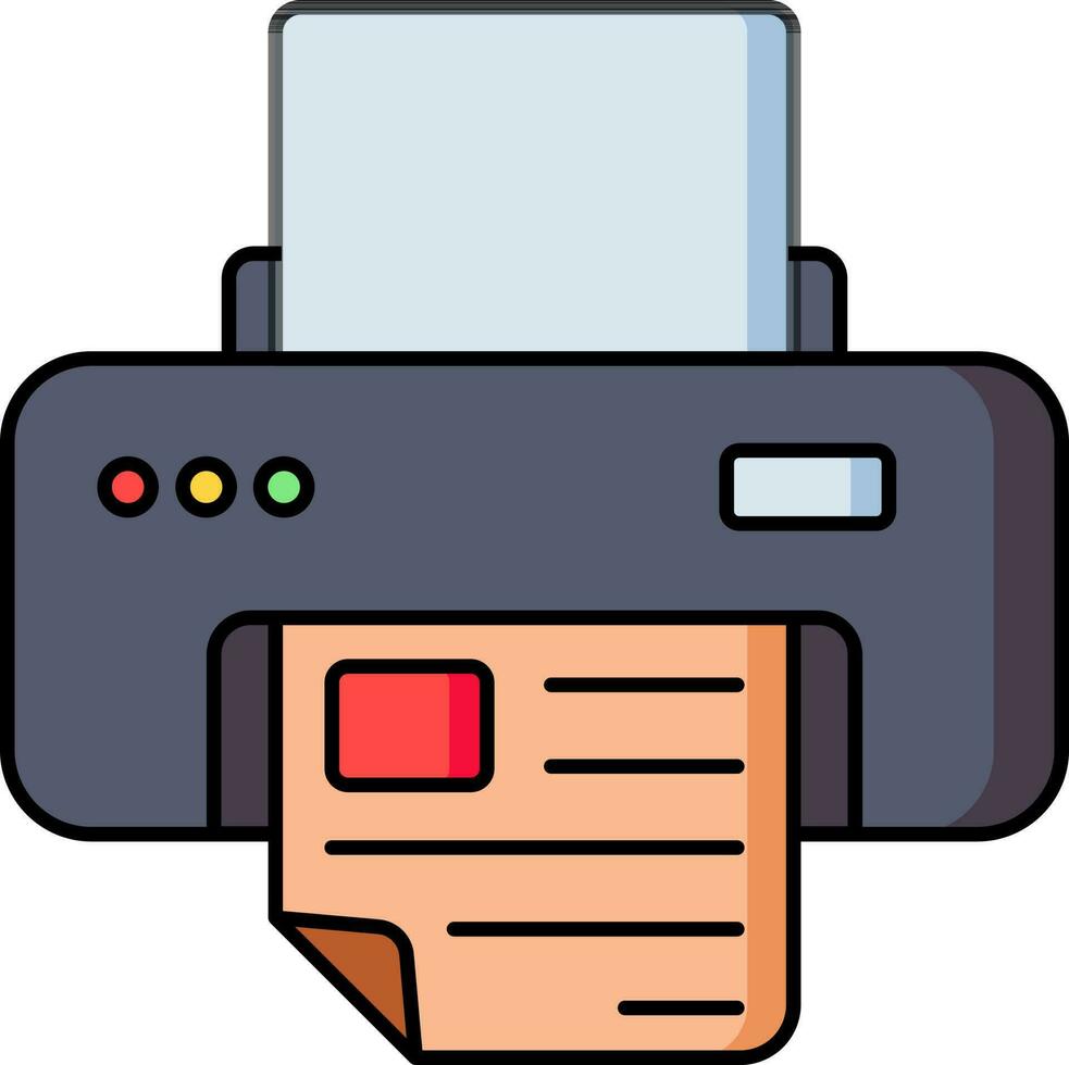 vecteur illustration de imprimante icône.