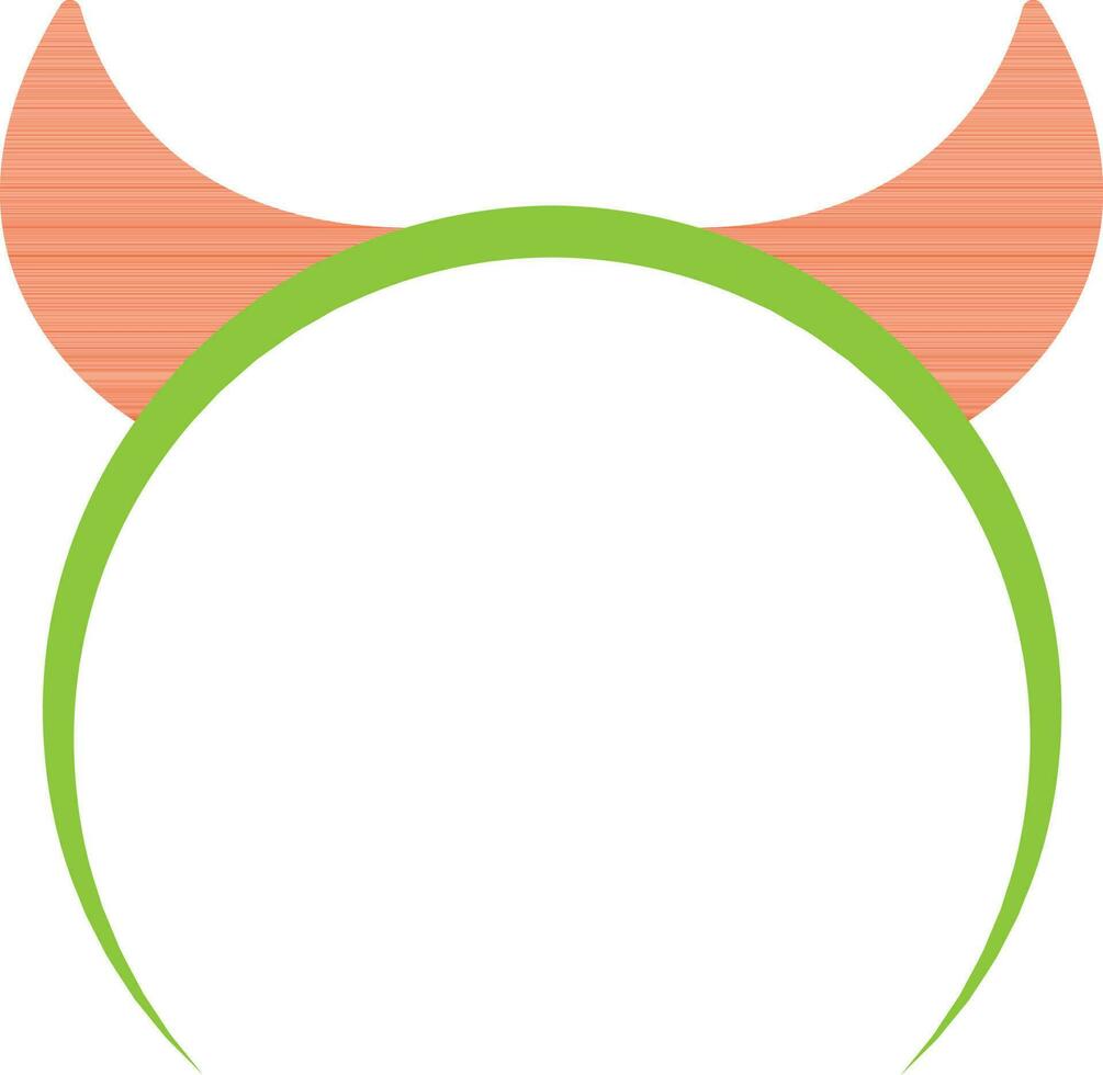 marrant klaxon casquette dans Orange et vert couleur. vecteur