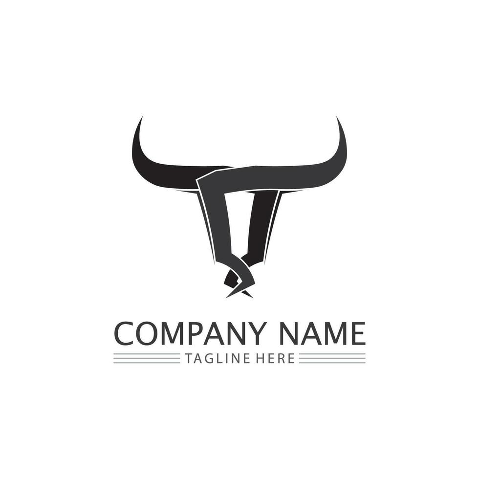 taureau buffle tête vache animal mascotte logo design vecteur pour sport corne buffle animal mammifères tête logo sauvage matador