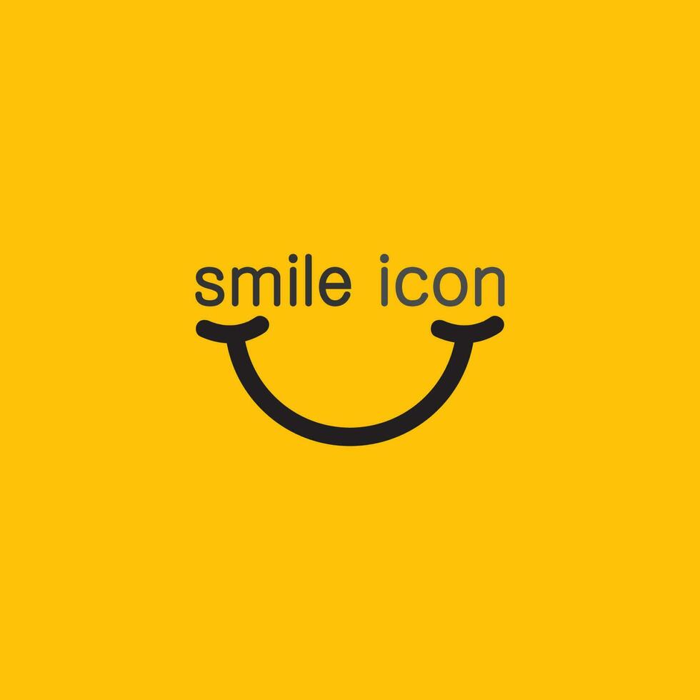 icône de sourire, sourire, conception de vecteur de logo entreprise d'émoticône heureuse, conception drôle et bonheur d'emoji de vecteur