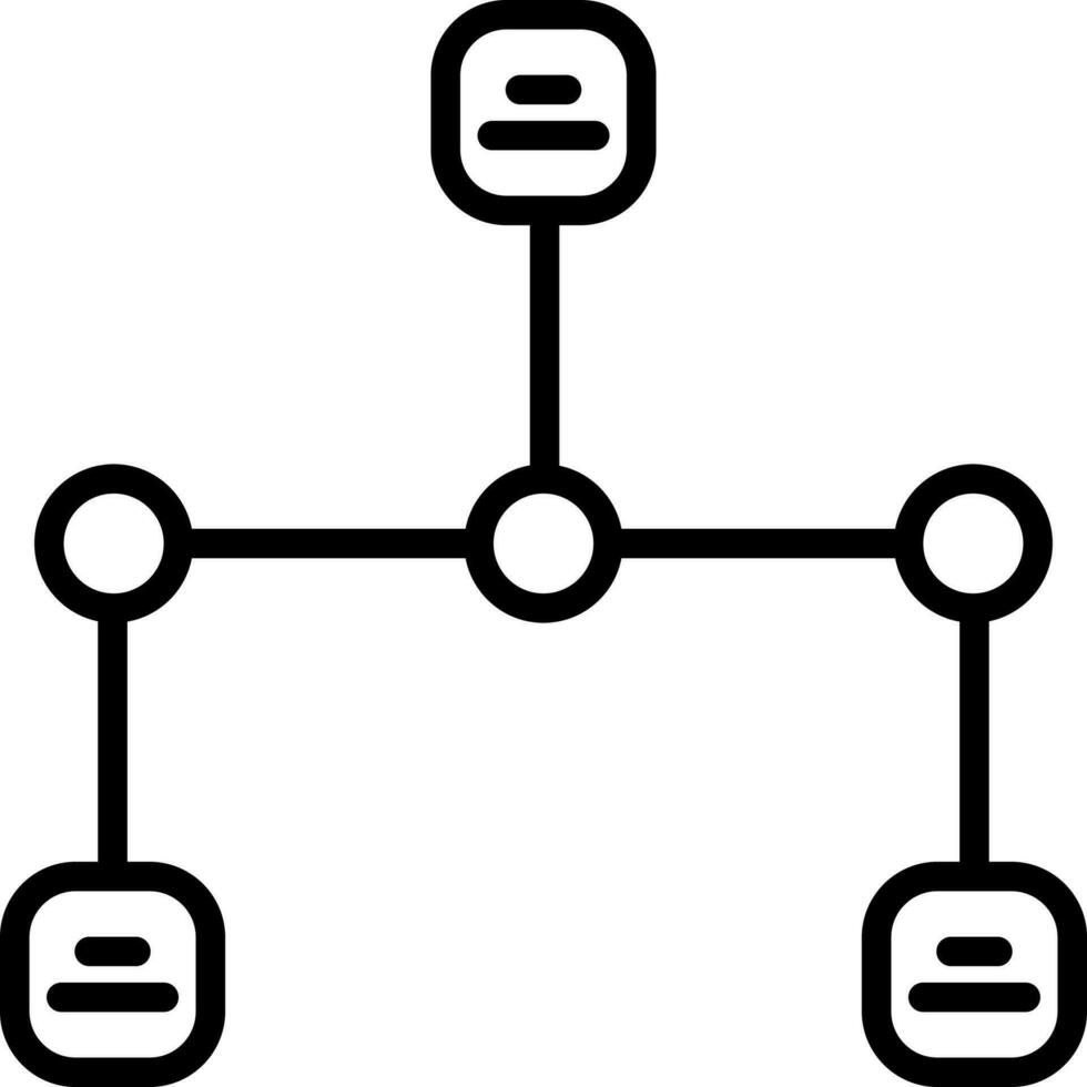 ligne art illustration de hiérarchique icône. vecteur