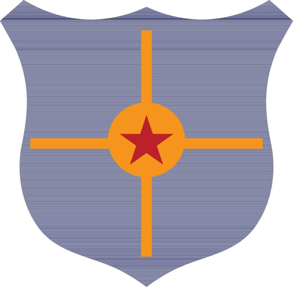 bleu et Orange police badge. vecteur