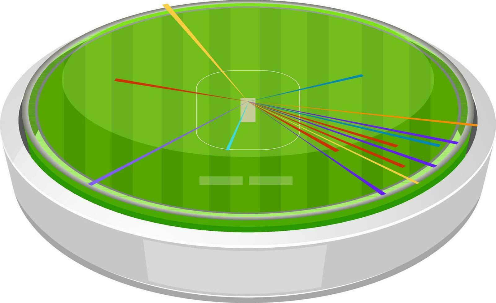 3d illustration de criquet stade. vecteur