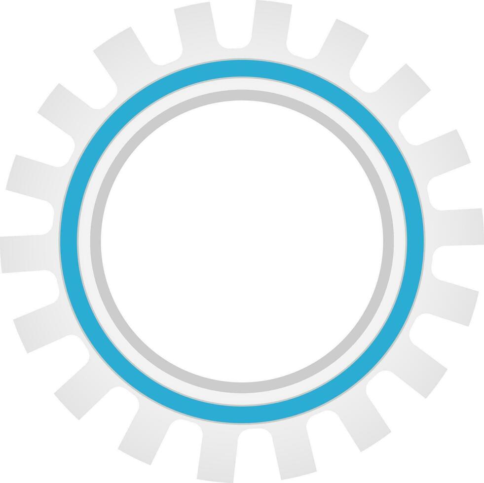 plat illustration de roue dentée infographie. vecteur