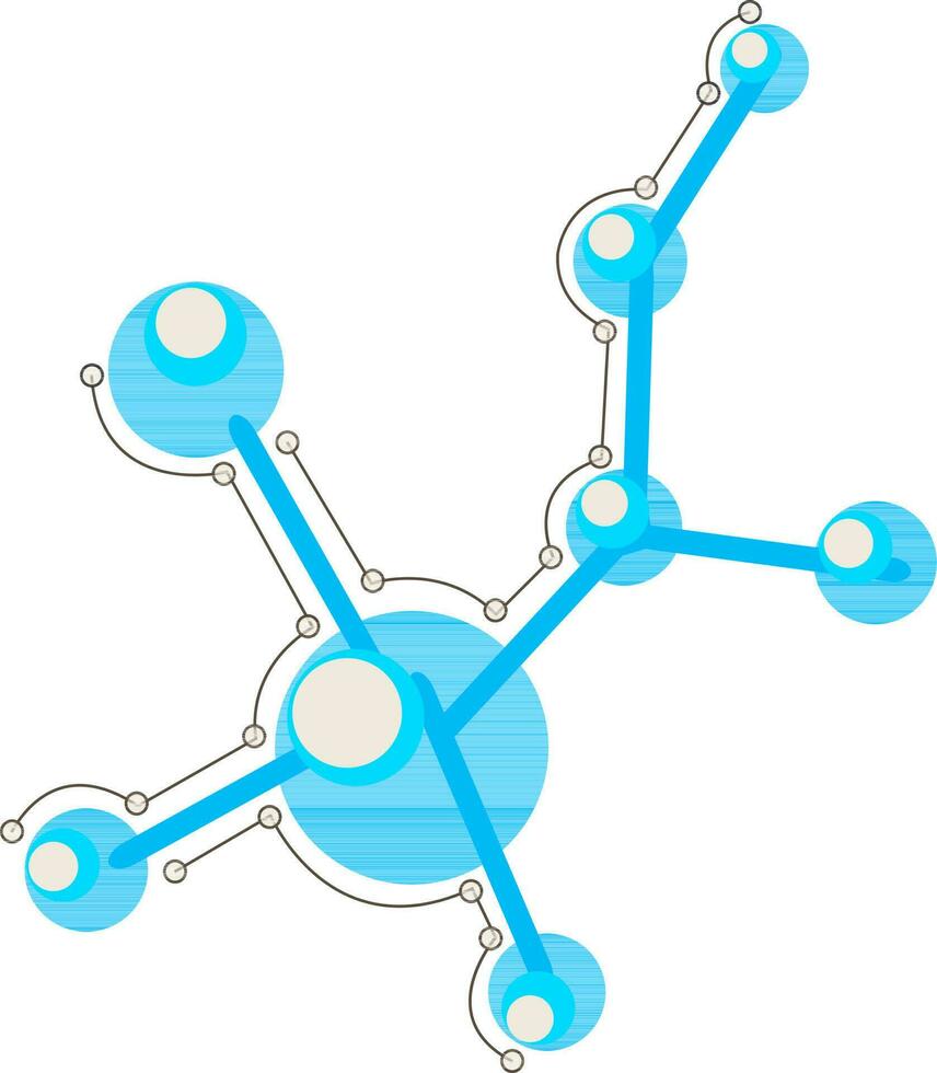 plat illustration de molécule. vecteur