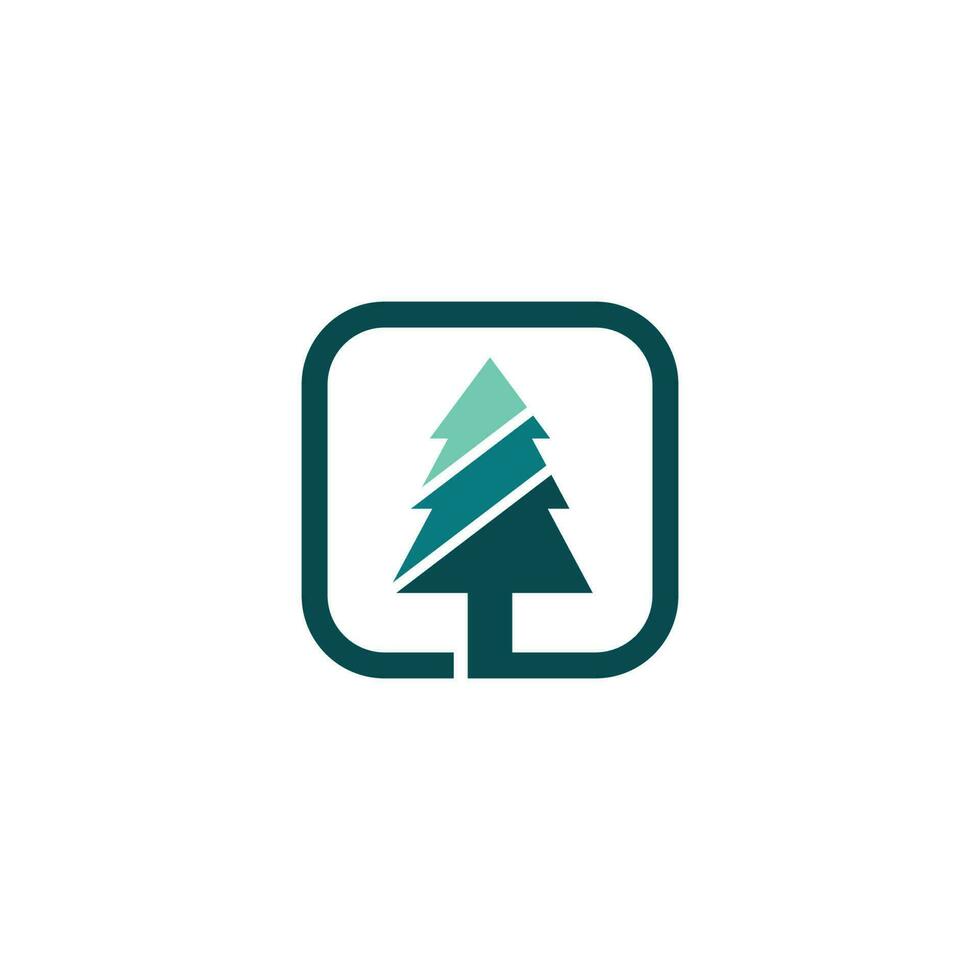 joyeux Noël icône arbre vecteur illustration et logo conception