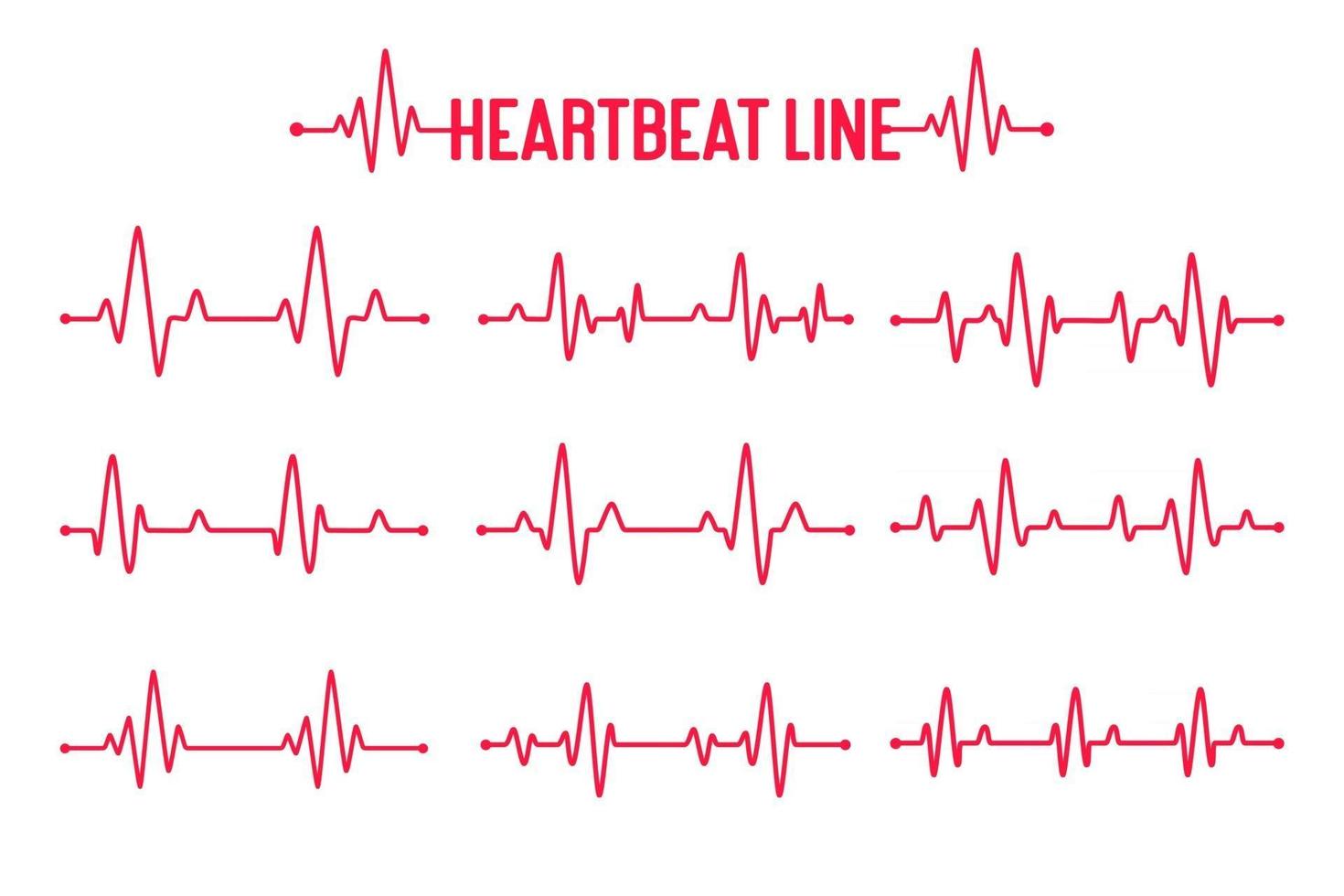 vecteur de graphique de battement de coeur défini le concept d & # 39; aider les patients et d