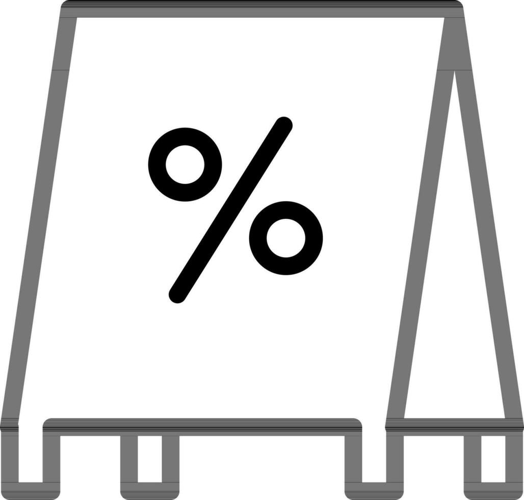 vente remise planche icône dans noir ligne art. vecteur