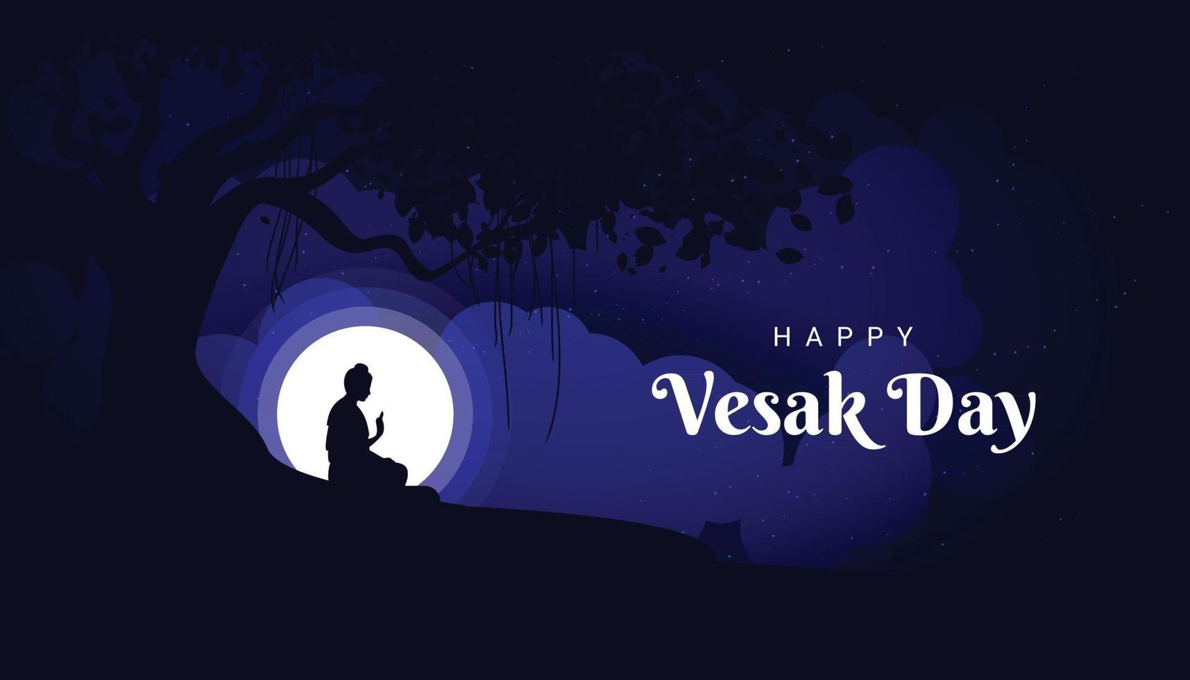 illustration de bonne journée de vesak vecteur